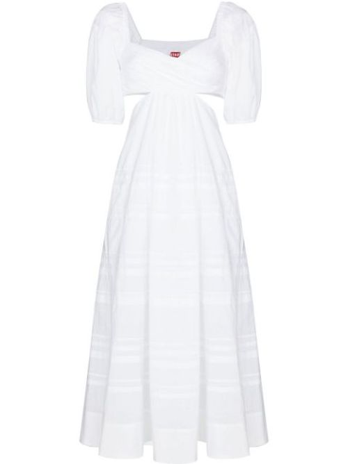 Cut-out tiered midi dress