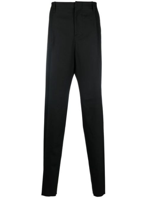 Straight-leg twill trousers