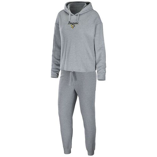 Women's WEAR by Erin Andrews Heather Gray Pittsburgh Penguins Logo Pullover Hoodie & Pants leep et, ize: mall, Grey
