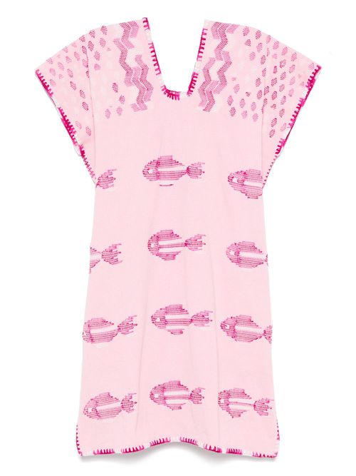 White Fish-print mini dress - Pink