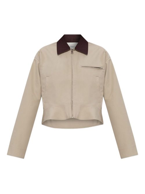 Cropped zip-front jacket - Neutrals