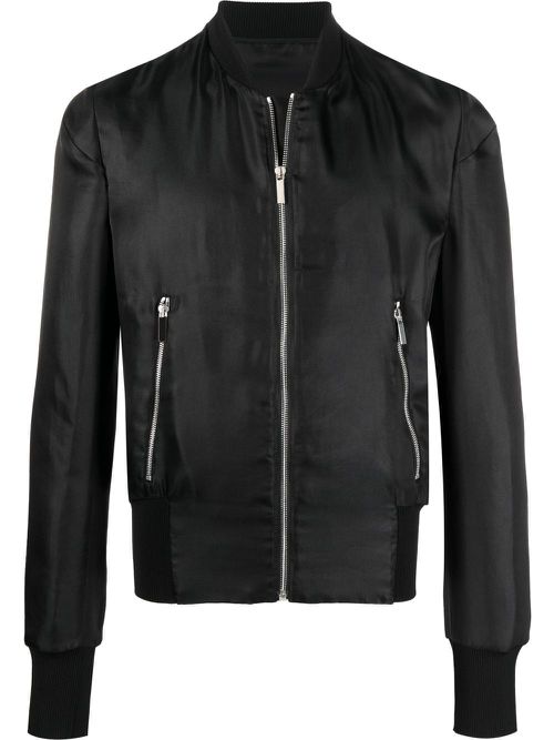 Zipped-up bomber jacket - Black
