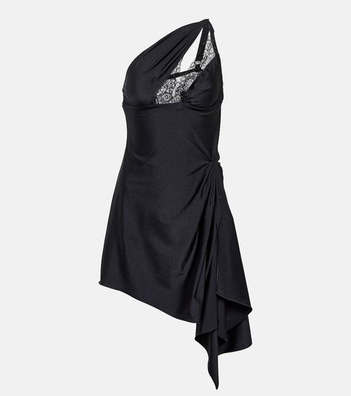 One-shoulder cutout minidress
