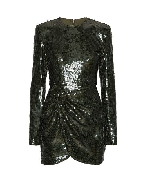 Sequinned Mini Dress — Black