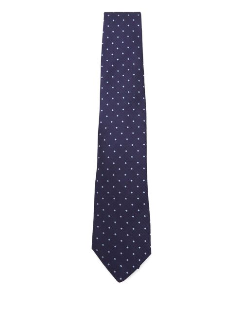 Diamond-pattern tie - Blue