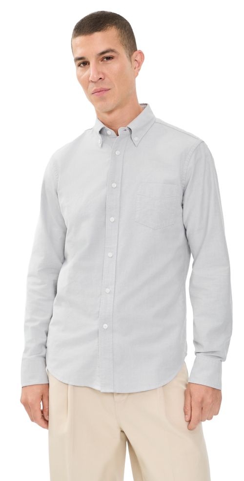 Cotton Oxford Windsor Standard Shirt Light Grey