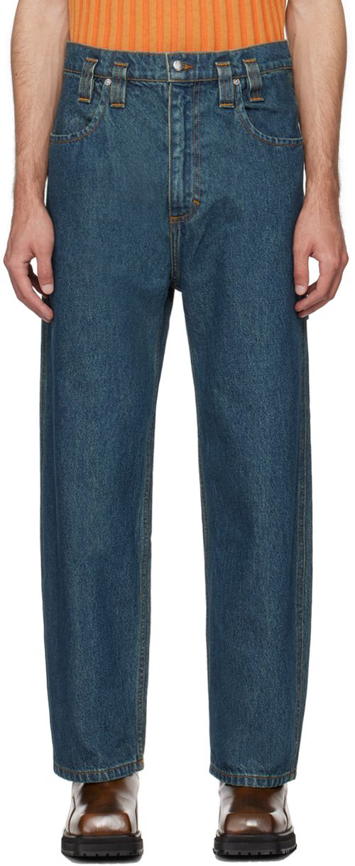 Eckhaus Latta Blue Baggy Jeans