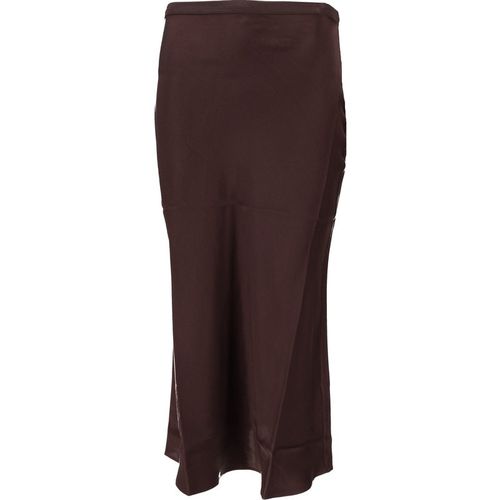 Anine Bing Bar Silk Skirt Deep Brown