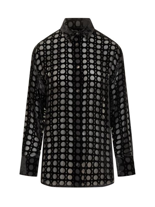 Black Regular Geometric Shirt