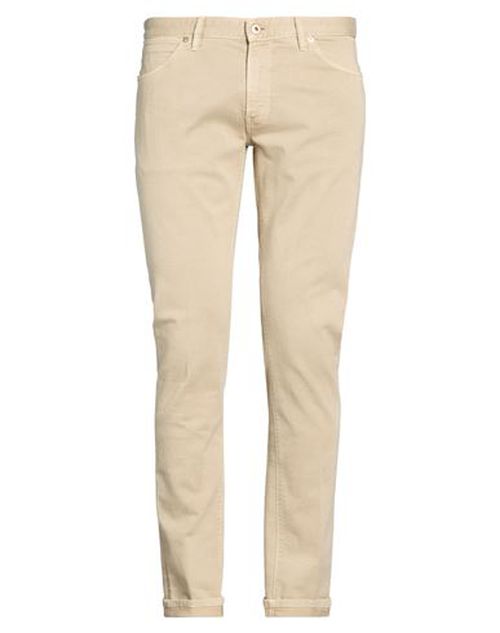 Man Jeans Beige Size 36 Cotton, Elastane