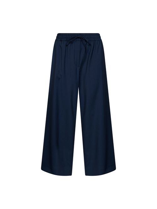 Virgin Wool Jogging Trousers — Navy