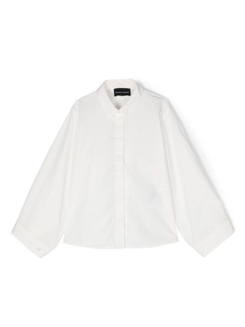 Wide-sleeve cotton poplin shirt - White