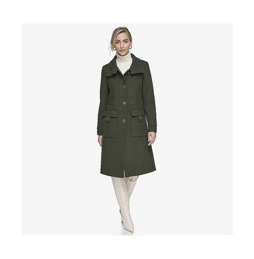 Women's Almedia Sb Wool Twill Coat With Back Belt - Rosemary