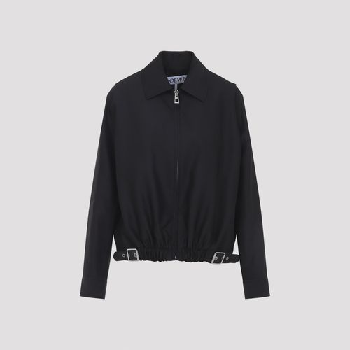 Belted Jacket in Wool and Silk