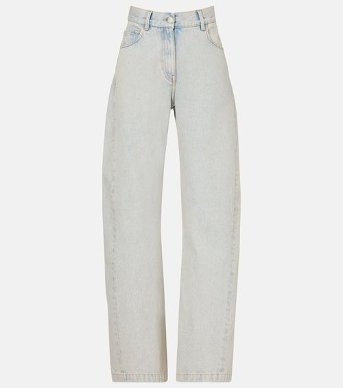 Mid-rise wide-leg jeans