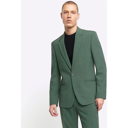 River Island Mens Suit Jacket Green Slim Fit - 48 Long