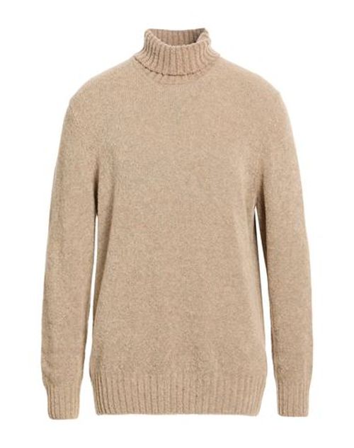 Man Turtleneck Beige Size 46 Virgin Wool, Polyamide