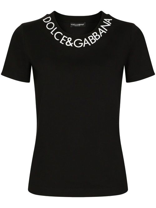 Logo-print short-sleeve T-shirt - Black