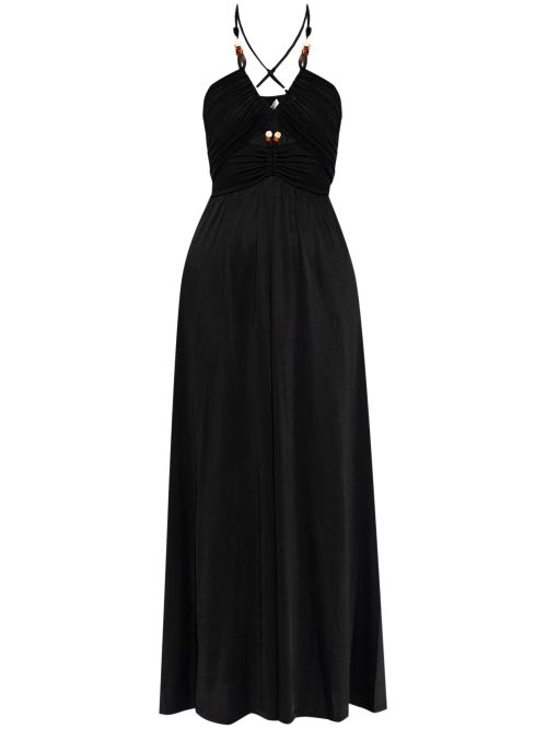 Caty bead-embellished maxi dress - Black