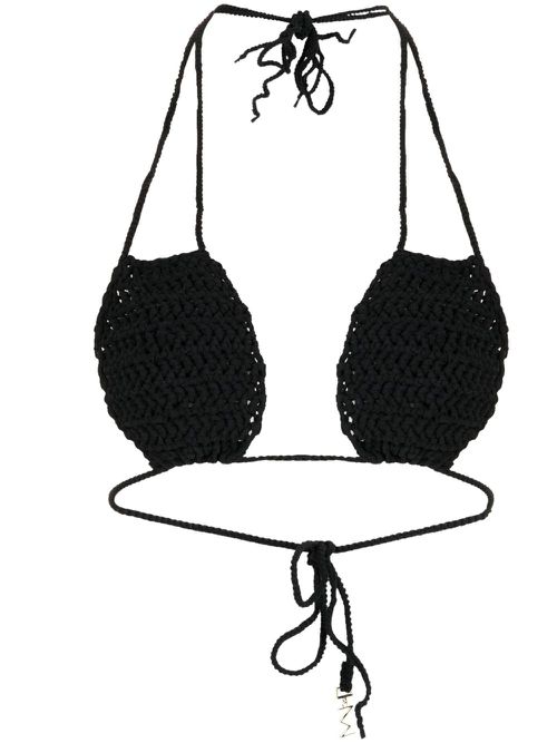 Ter knitted bikini top - Black