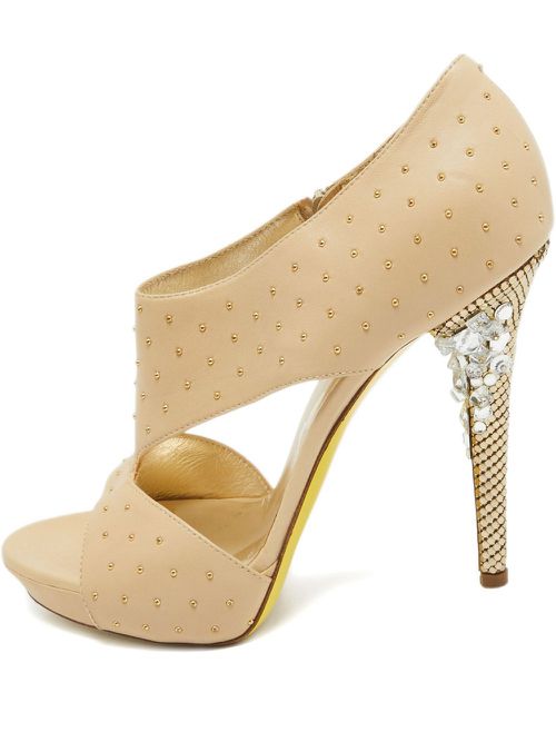 120mm studded sandals - Neutrals