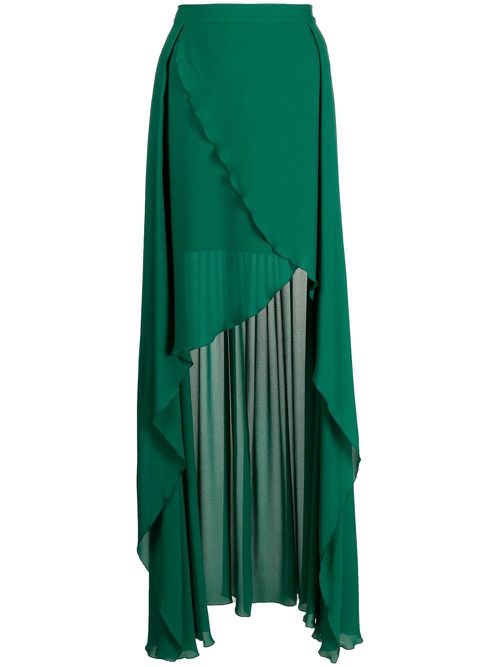 High-low fly away skirt - Green