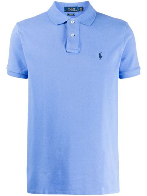 Short sleeve embroidered logo polo shirt
