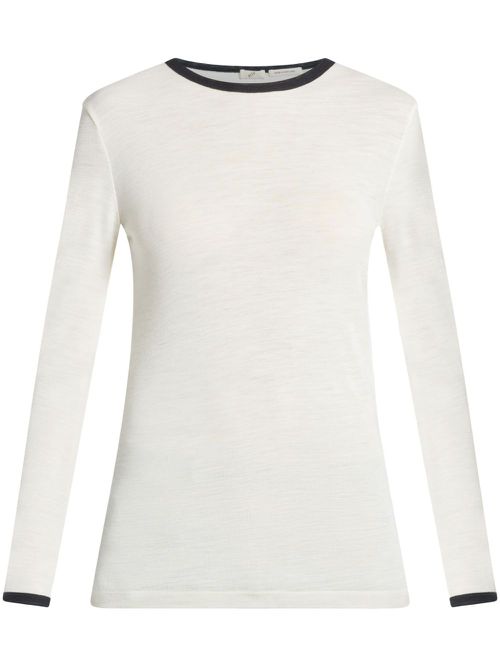 Long-sleeve wool jumper - White