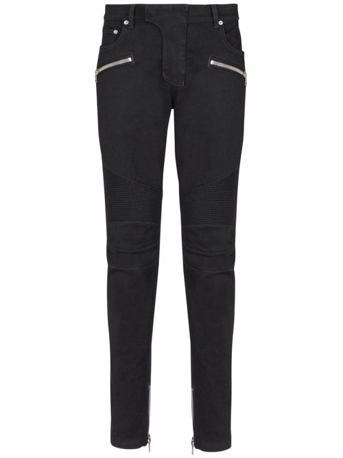 Slim-fit biker jeans - Black