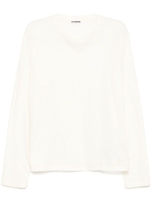 Long-sleeved T-shirt + - White