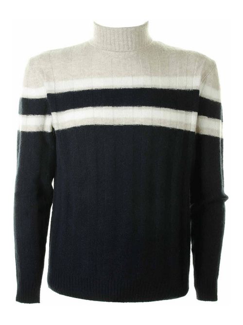 Striped Cashmere Turtleneck