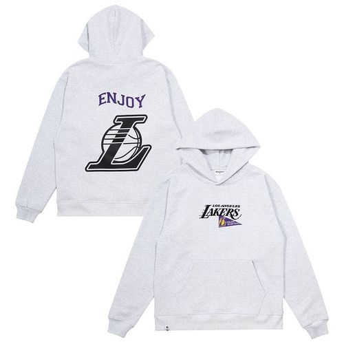 Unisex Enjoy Basketball x Los Angeles Lakers Heather Gray Hoop Enthusiast Capsule Collection Pullover Hoodie, Adult Unisex, : , Grey