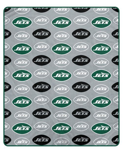 New York Jets Nfl Team Signature Logo Fleece Throw