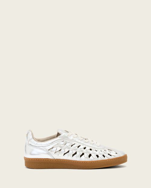 Velma Leather Woven Sneakers