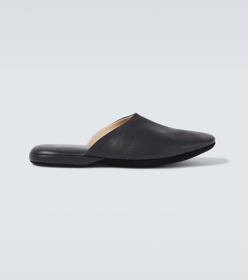 Leather slippers