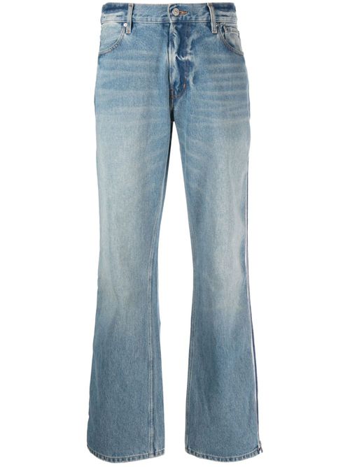 Wide-leg zipped jeans - Blue