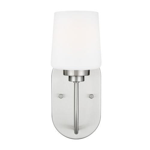 Windom 1-Light Bathroom Vanity Light Sconce in Brushed Nicke