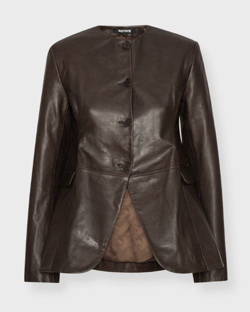 Rotate Jacket Flared Leather Mole