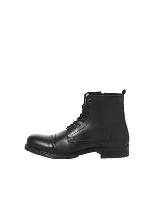JACK & JONES Men's Jfwshaun Leather Boot Sn Lace-Up Ankle Boots
