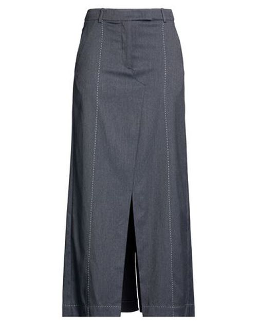 Woman Maxi skirt Navy Size 2 Recycled polyester, Viscose, Elastane