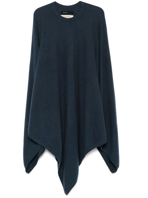 Cashmere poncho - Blue