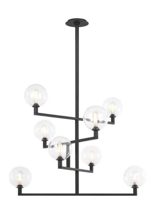 Nightshade Black LED Chandelier from the Gambit Collection