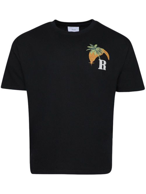 Miami graphic-print cotton T-shirt - Black