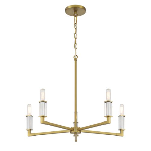 Soft Brass Chandelier from the Oro District Collection