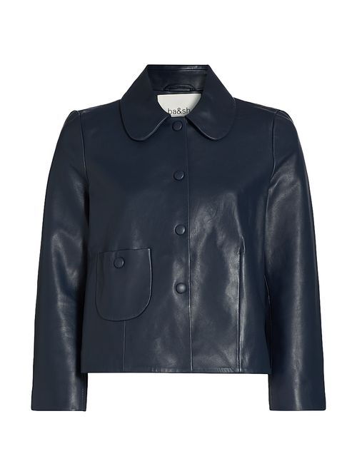 Women's Milos Leather Jacket - Marine