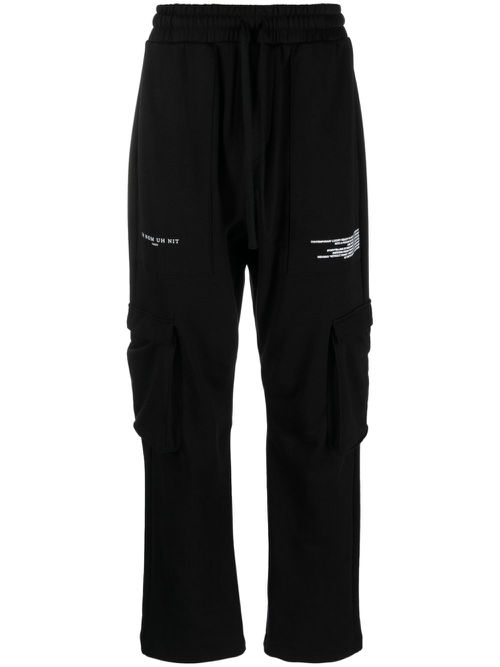 Mission logo-print cargo track pants - Black
