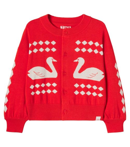 Swans argyle cotton cardigan