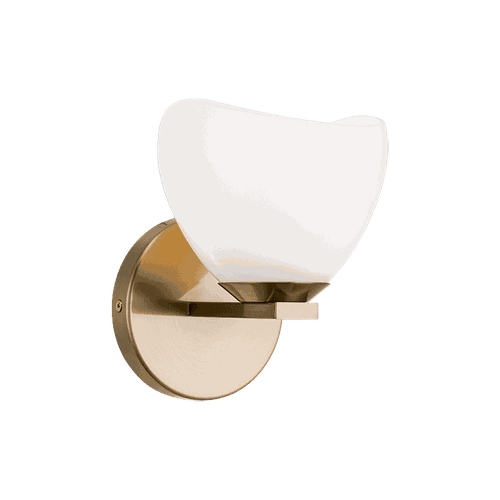Matteo Uptowne 1-Light Wall Sconce In Aged Gold Bra