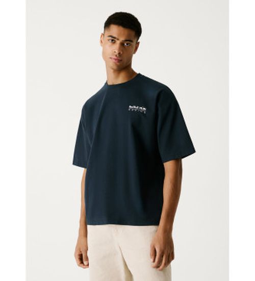Pepe Jeans for man. RM500014 Redbull Team navy printed back t-shirt (M), Casual, Cotton, Short sleeve