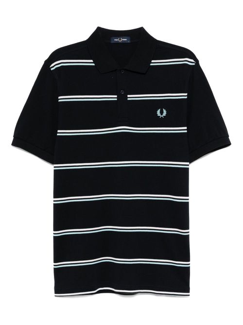Logo-embroidered polo shirt - Blue